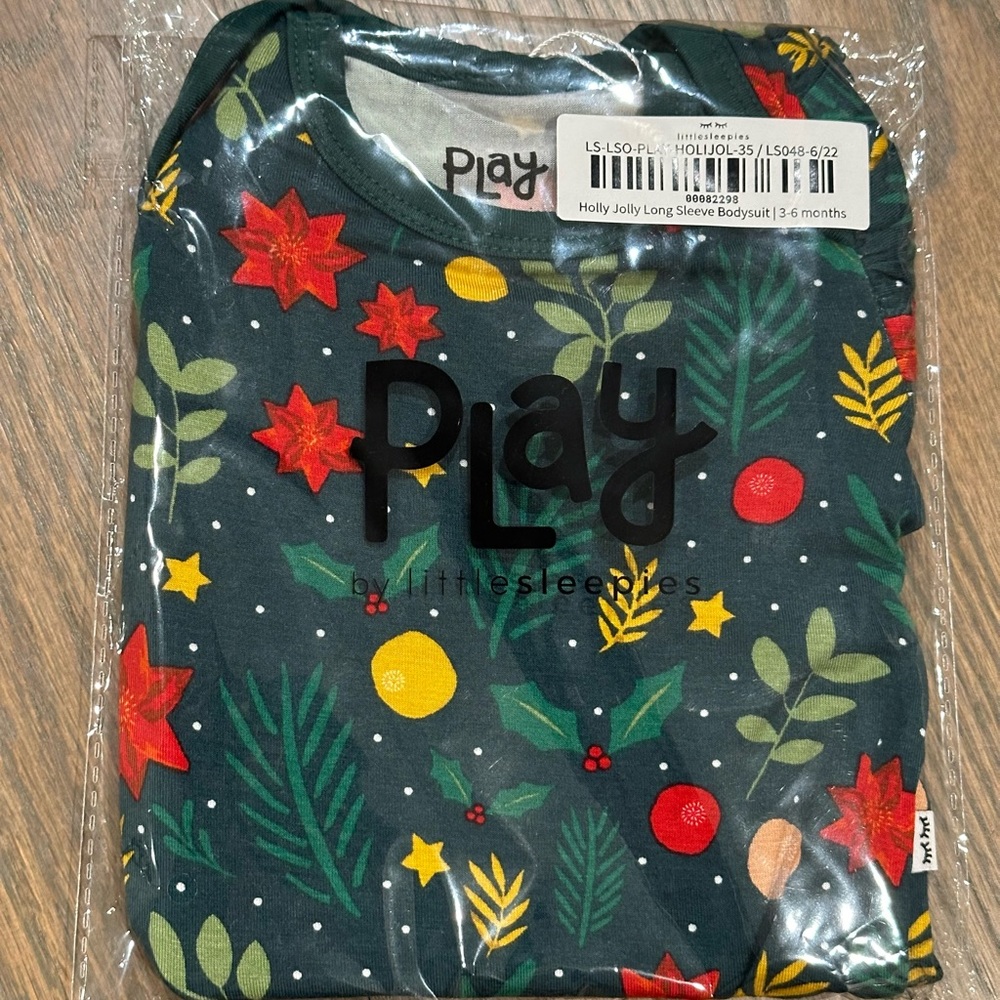 LS NIB HOLLY JOLLY BODYSUIT